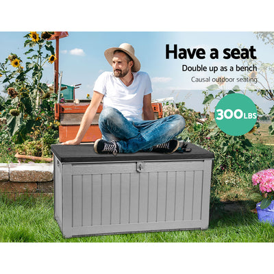 Gardeon Outdoor Storage Box Bench Seat 190L