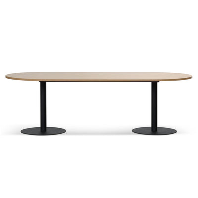 2.4m Oval Meeting Table - Natural