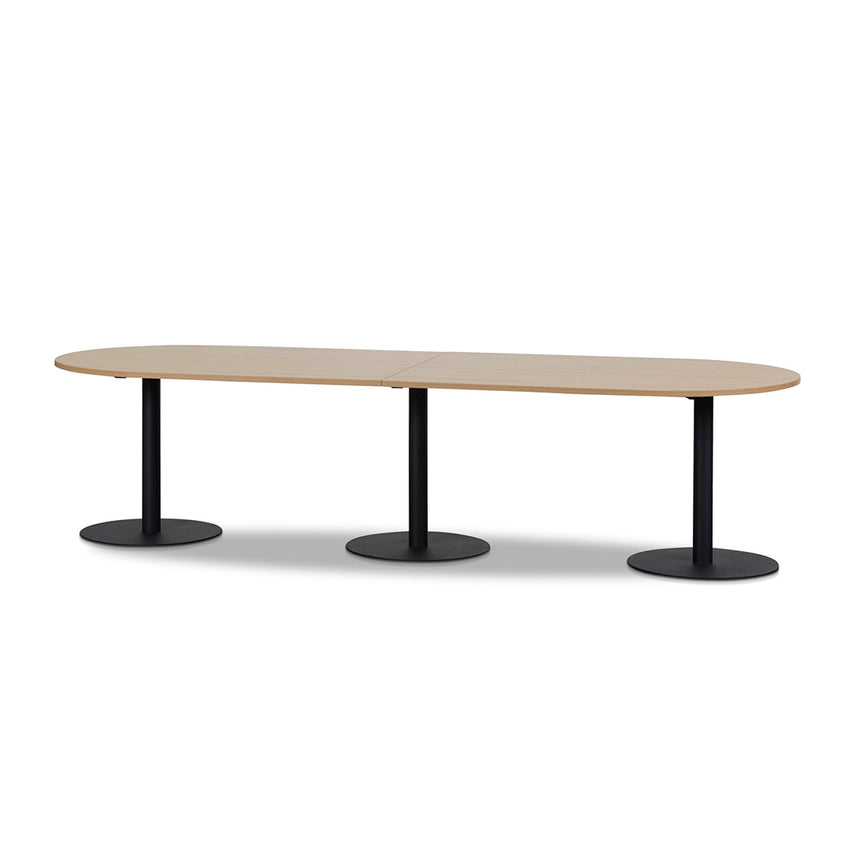 3m Oval Meeting Table - Natural