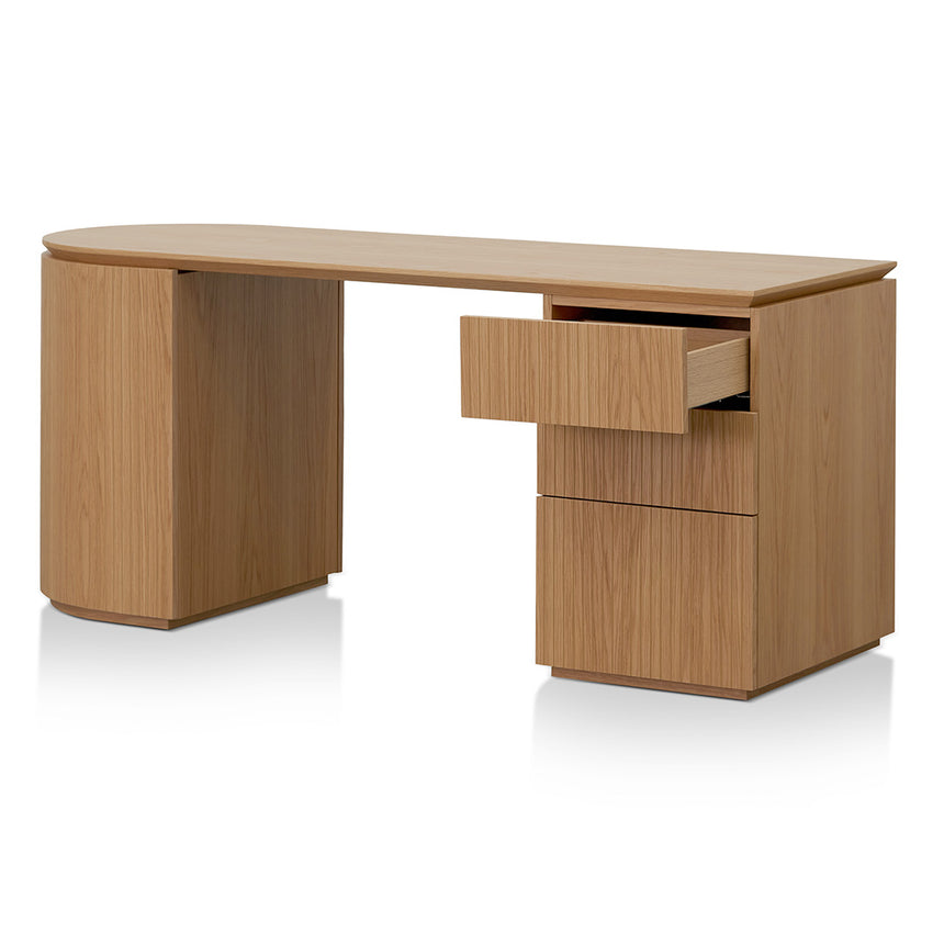 1.77m Right Drawer Office Desk - Natural Oak