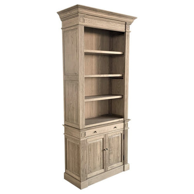 French Library One Bay Bookcase Weathered Oak No Ladder
