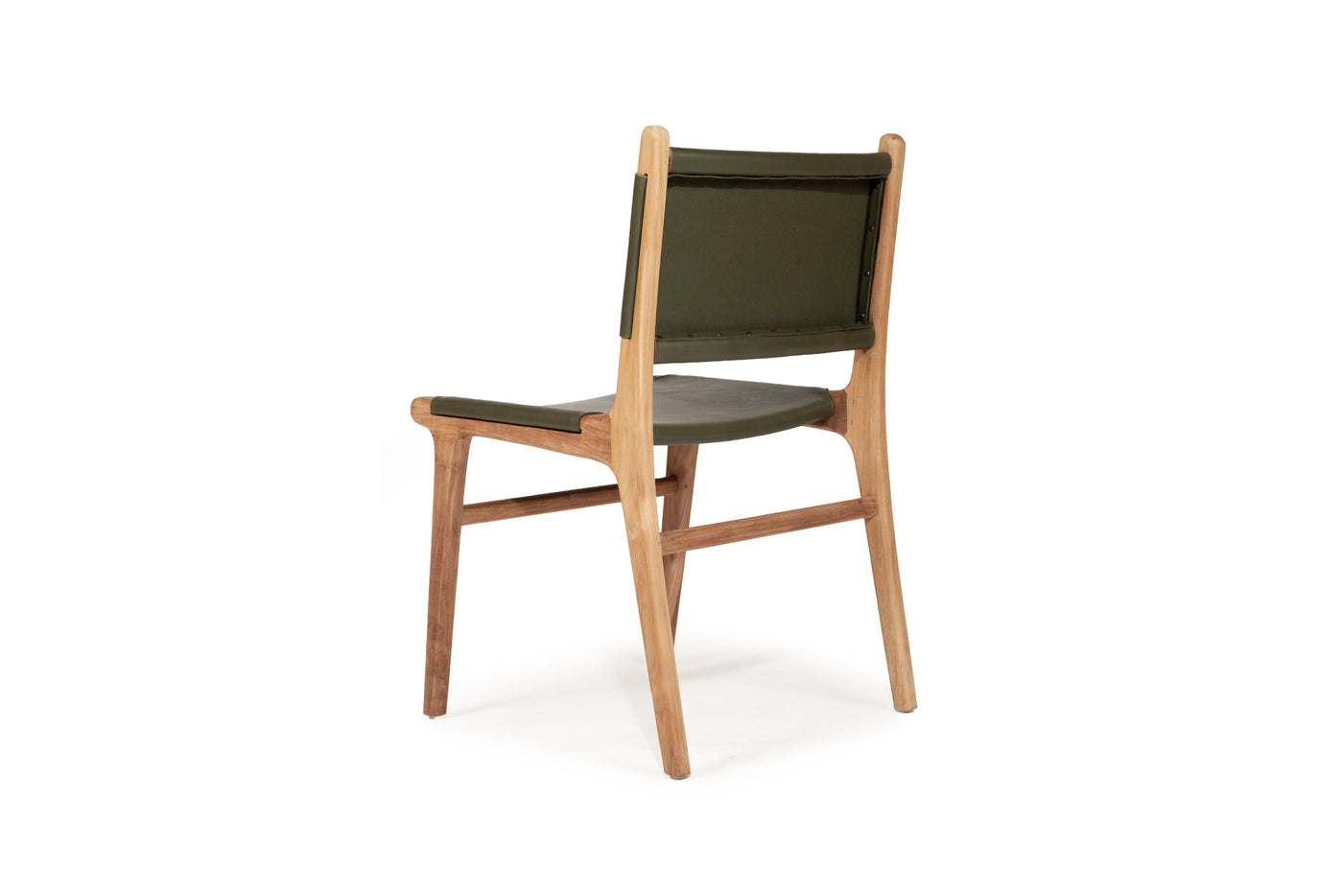 Cashmerie Leather Side Chair - Olive