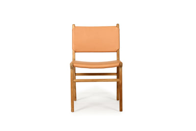 Cashmerie Leather Side Chair - Natural