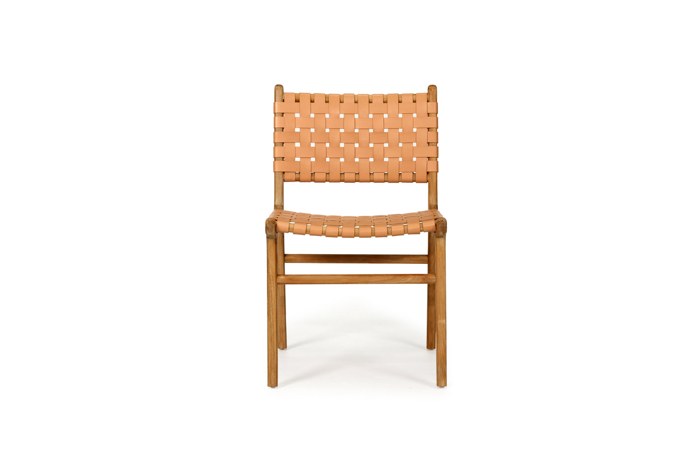 Cashmerie Woven Leather Side Chair - Natural