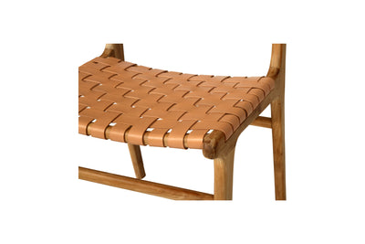 Cashmerie Woven Leather Side Chair - Natural