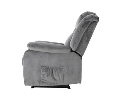 Artiss Recliner Chair Electric Massage Chair Velvet Lounge Sofa Heated Grey