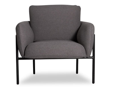 Charlie Single Seater Lounge Chair Grey
