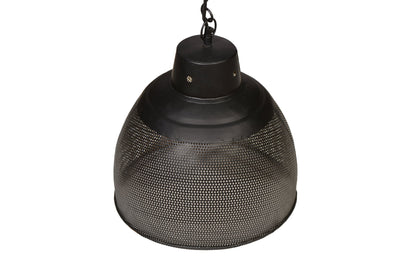 Riva Large - Black/Gold - Perforated Iron Dome Pendant Light - House of Isabella AU