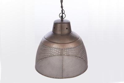 Riva Small - Antique Copper - Perforated Iron Dome Pendant Light - House of Isabella AU