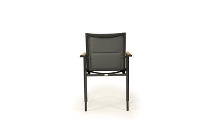 Deniro Stackable Outdoor Dining Chair -Black - Set of 4