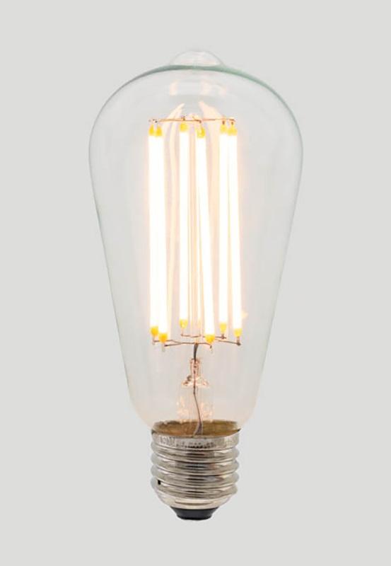 ST64 Long LED Filament - Clear Glass - 6W E27 2200k - House of Isabella AU