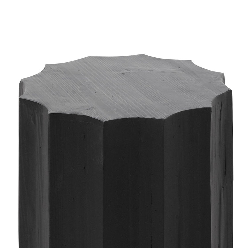 40cm (D) recycled Side Table - Full Black