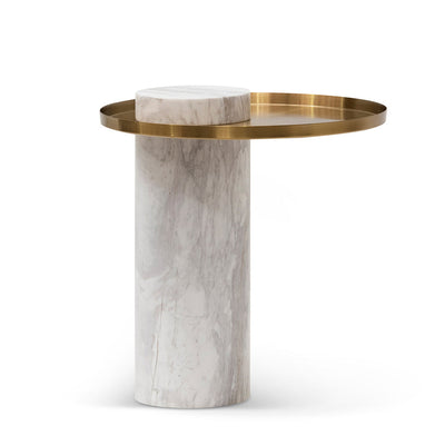 Marble Side Table - White
