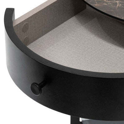 Round Side Table - Black
