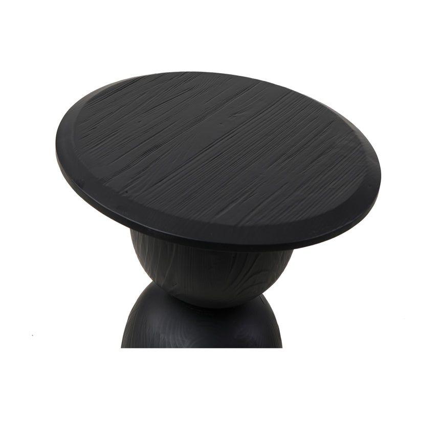 Round Side Table - Full Black