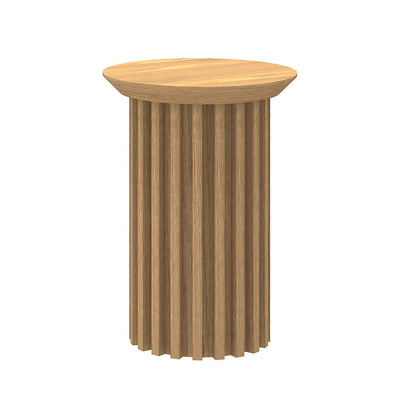 Round Side Table - Natural Oak
