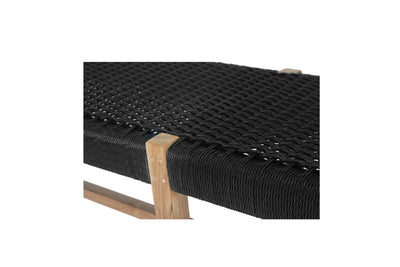 Texan Bench Seat - Black - Close Weave -2m