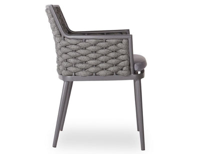 Siano Dining Chair - Outdoor - Charcoal - Dark Grey Cushion