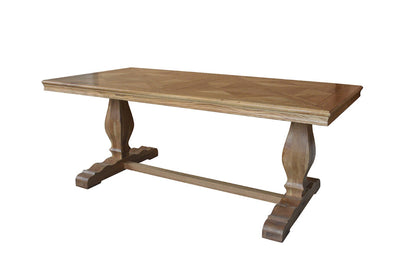 Salon Dining Table Natural Oak Parquetry 200cm