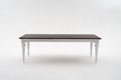 Dining Table 240 - White Distress & Deep Brown