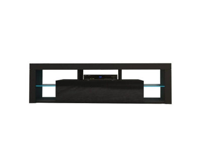 Modern TV Cabinet Living Room Furniture 200cm Black