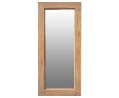 Ascot Solid Mindi Timber Standing Mirror (Natural)