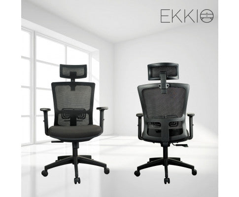 EKKIO Zorae - Office Chair (Black) EK-OC-100-SQ / EK-OC-100-BST