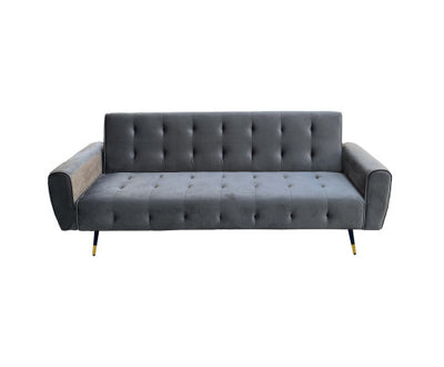 Sarantino Ava 3-seater Tufted Velvet Sofa Bed By Sarantino - Dark Grey