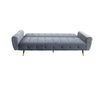Sarantino Ava 3-seater Tufted Velvet Sofa Bed By Sarantino - Light Grey