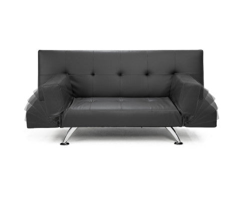 Sarantino Brooklyn Sofa Bed Lounge Faux Leather Couch Futon Furniture Adjustable Suite Gr