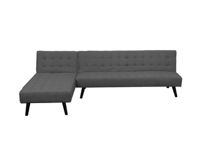 Sarantino 3-seater Corner Sofa Bed Lounge Chaise Couch - Dark Grey