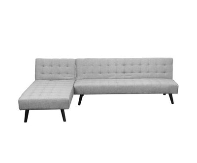 Sarantino 3-seater Corner Sofa Bed With Lounge Chaise Couch Furniture Light Grey