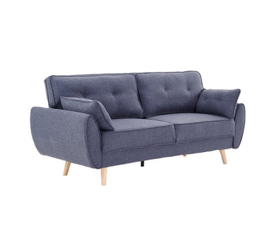 Sarantino 3 Seater Modular Linen Fabric Sofa Bed Couch Futon Suite - Dark Grey