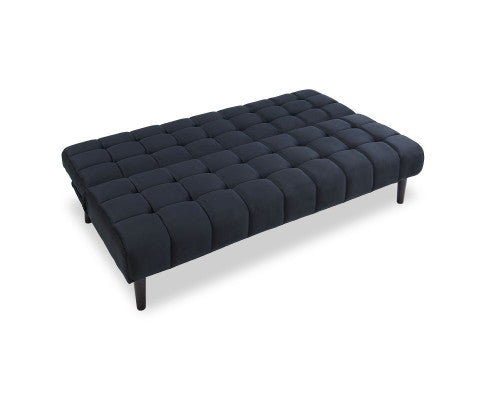 Sarantino Faux Suede Fabric Sofa Bed Furniture Lounge Seat Black