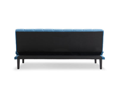 Sarantino Faux Suede Fabric Sofa Bed Furniture Lounge Seat Blue