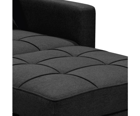 Sarantino Suri 3-in-1 Convertible Lounge Chair Bed - Black