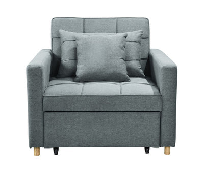 Sarantino Suri 3-in-1 Convertible Sofa Chair Bed - Airforce Blue