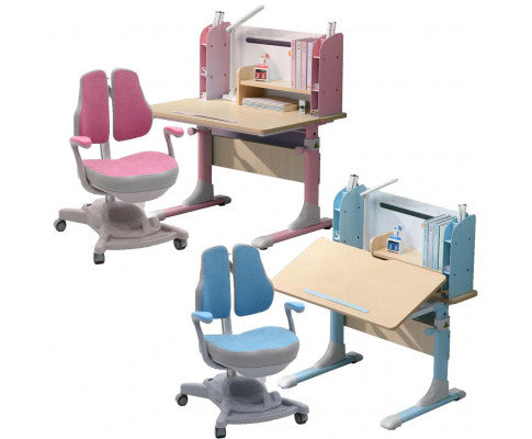 Height Adjustable Children Kids Ergonomic Study Desk 80cm Blue AU