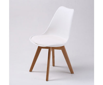 La Bella 4 Set White Retro Dining Cafe Chair Padded Seat