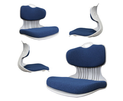 Samgong 4 Set Blue Slender Chair Posture Correction Seat Floor Lounge Stackable