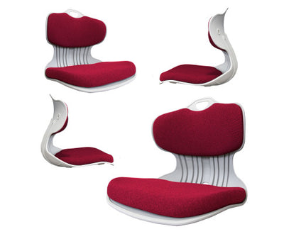 Samgong 4 Set Red Slender Chair Posture Correction Seat Floor Lounge Stackable