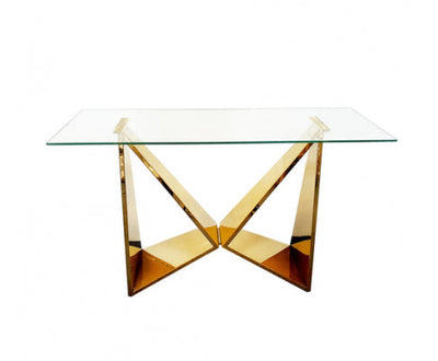 LUXE Gold Console Table