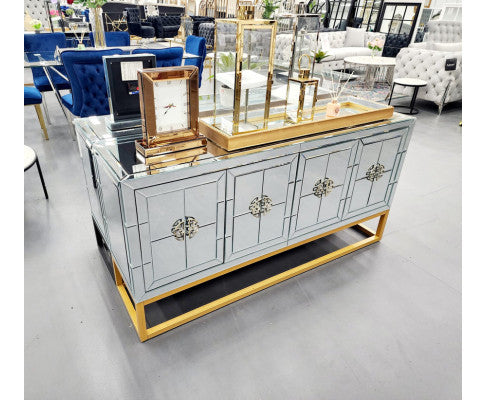 Athens Mirrored Buffet Table -Gold