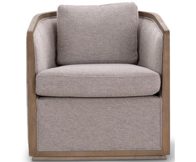 Moonlight Pine Fabric Club Armchair Executive Sofa Tub Chair - Steel