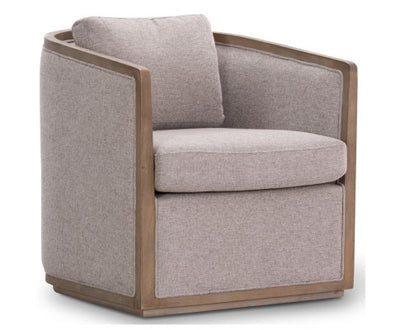 Moonlight Pine Fabric Club Armchair Executive Sofa Tub Chair - Steel