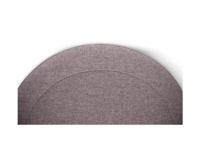 Sunshine Single Sofa Chair Fabric Swivel Ottoman - Grey