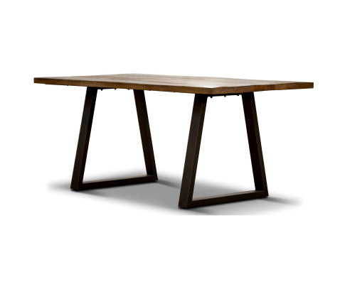 Begonia Dining Table 220cm Live Edge Solid Mango Wood Unique Furniture - Natural