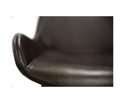 Brando Set of 6 PU Leather Upholstered Bar Chair Metal Leg Stool - Brown