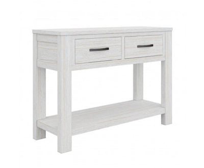 Foxglove Console Hallway Entry Table 110cm Solid Mt Ash Timber Wood - White