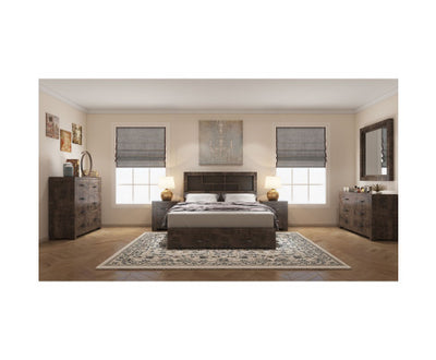 Catmint 4pc King Bed Suite Bedside Tallboy Bedroom Furniture Package Grey Stone